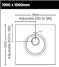 Impey Aquadec Easy Fit 1000mm x 1000mm