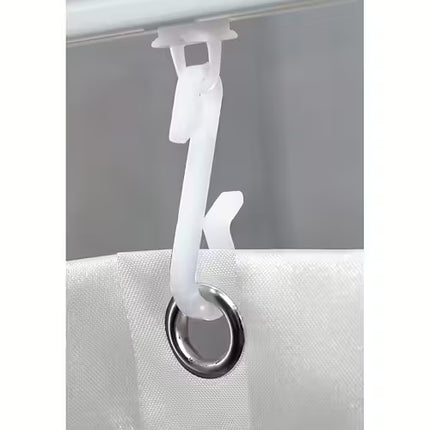 Euroshowers Shower Curtain Track Gliders | White | Pack of 24