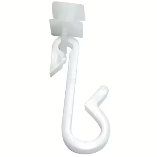 Euroshowers Shower Curtain Track Gliders | White | Pack of 24