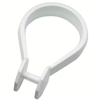 Euroshowers Button Shower Curtain Rings | Pack of 12 | White or Clear