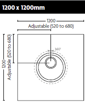 Impey Aquadec Easy Fit 1200mm x 1200mm