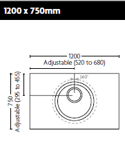 Impey Aquadec Easy Fit 1200mm x 750mm
