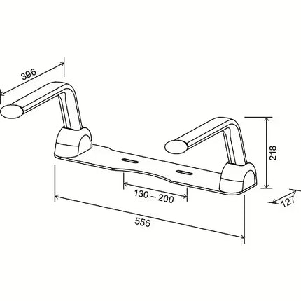 Euroshowers Toilet Seat Arm Rest | Fold-Down Support Arms | Fits Under Seat | 120kg Rated