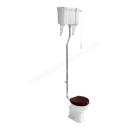 Ideal Standard Waverley High Level Cistern with Chrome Flush Pipe - Complete Pack
