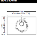 1300mm x 800mm