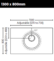 Impey Aquadec Easy Fit 1300mm x 800mm