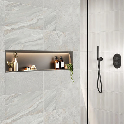 SycamoreLED LED Illuminated Shower Niche | Black, Brushed Brass or Gun Metal | TriGlow Tunable White | IP Rated