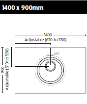 Impey Aquadec Easy Fit 1400mm x 900mm