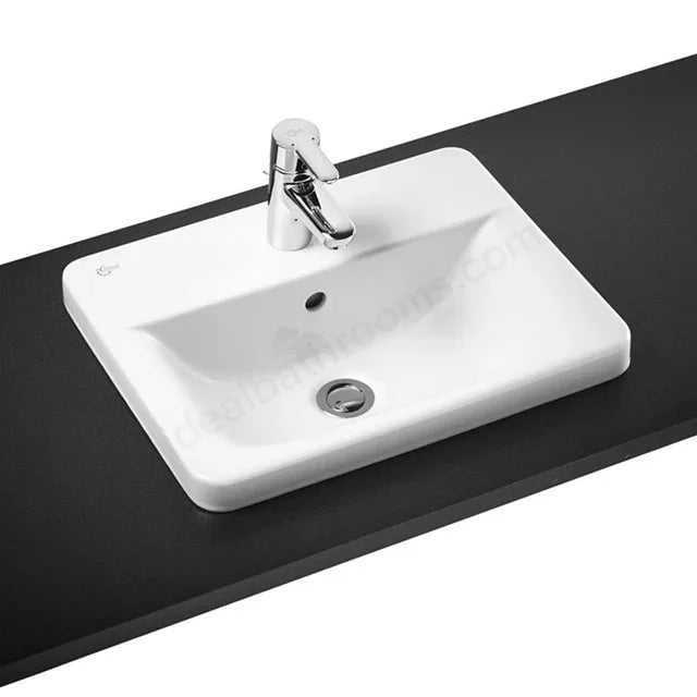 Ideal Standard Concept Cube 500mm In Countertop Basin 1 Tap Hole - White