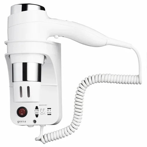Wall Mounted Hair dryer 1600 W With Shaver Socket