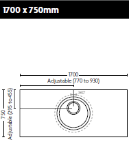 Impey Aquadec Easy Fit 1700mm x 750mm