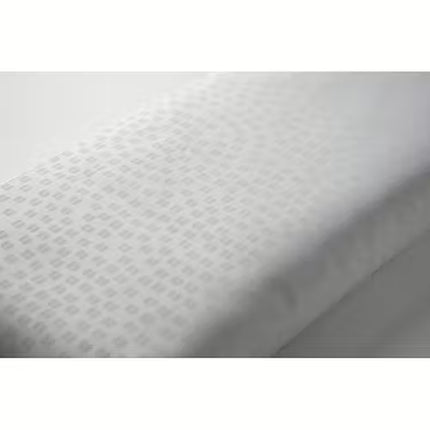 Euroshowers Embossed Shower Curtain | White | 200 × 200cm | Metal Eyelets | 12 Rings Included