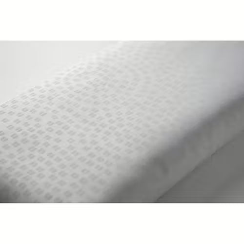 Euroshowers Embossed Shower Curtain | White | 200 × 200cm | Metal Eyelets | 12 Rings Included