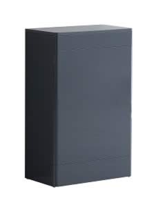 Portland Curve 550mm Waterproof WC Unit | Modern Bathroom Furniture Dark Grey