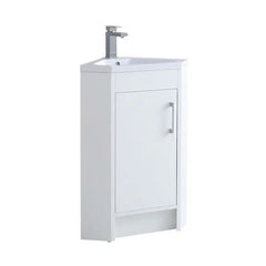 Brisbane 418mm Waterproof Corner Vanity Unit with Basin | 3 Colours Gloss White
