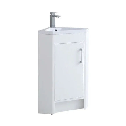 Brisbane 418mm Waterproof Corner Vanity Unit with Basin | 3 Colours Gloss White