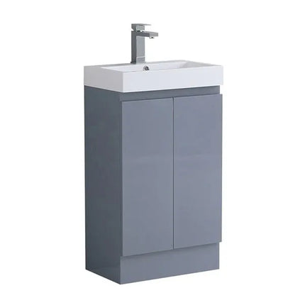 Canberra 490mm Short Projection Waterproof Vanity Unit with Basin | Compact Design Mid Grey