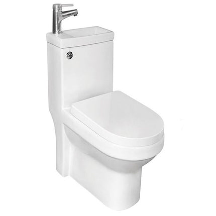 Nuie Arley Pro 2-in-1 Combined Close Coupled Toilet & Wash Basin | 380x705x765mm | White Ceramic | 23701P2-J
