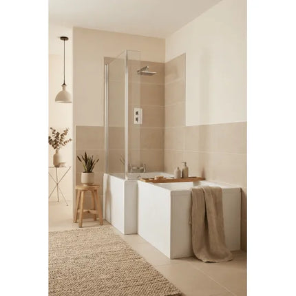 Nuie Waterproof Gloss White Bath Panels — Front Panels 1500–1800mm & 700mm End Panel