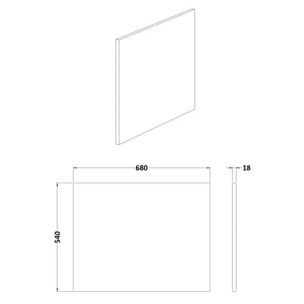 Nuie Waterproof Gloss White Bath Panels — Front Panels 1500–1800mm & 700mm End Panel