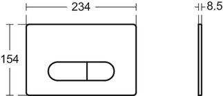 Ideal Standard Oleas M1 Mechanical Dual Flush Plate | 234 x 154mm