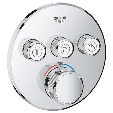 Grohe Grohtherm SmartControl Concealed Thermostat with 3 Valves | Chrome & Colour Finishes
