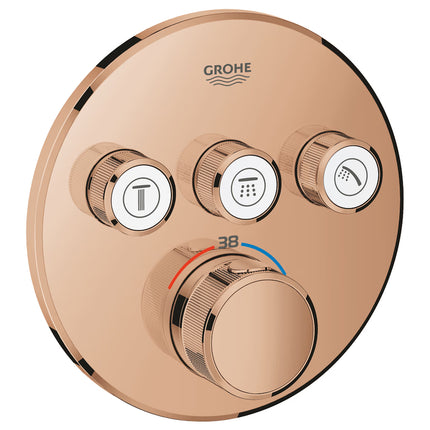 Grohe Grohtherm SmartControl Concealed Thermostat with 3 Valves | Chrome & Colour Finishes