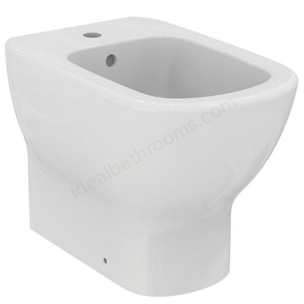 Ideal Standard Tesi Back-to-Wall Bidet — One Taphole, Silk White
