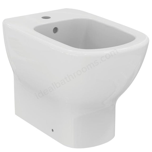 Ideal Standard Tesi Back-to-Wall Bidet — One Taphole, Silk White