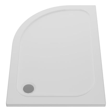 Takeaway 45mm Low Profile Offset Quadrant Shower Tray & Waste — White