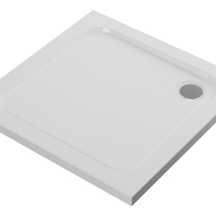 Takeaway 45mm Low Profile Square Shower Tray & Waste — White