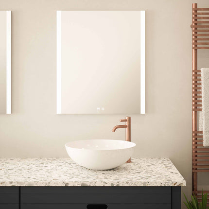 Buckingham Tunable LED Mirror with Bluetooth Speaker - Portrait with Demister