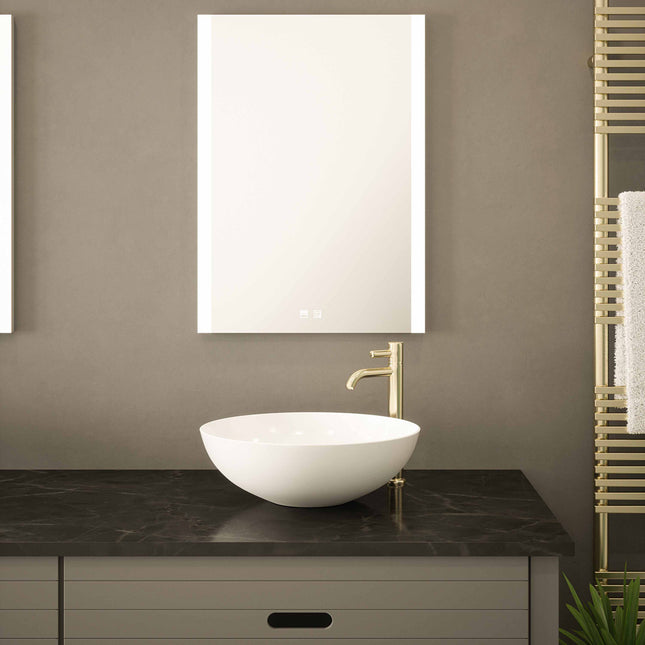 Buckingham Tunable LED Mirror with Bluetooth Speaker - Portrait with Demister