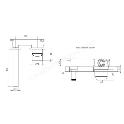 Tavistock Anthem Wall Mounted Basin Mixer