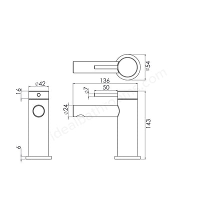 Tavistock Anthem Mini Basin Mixer with Click Waste