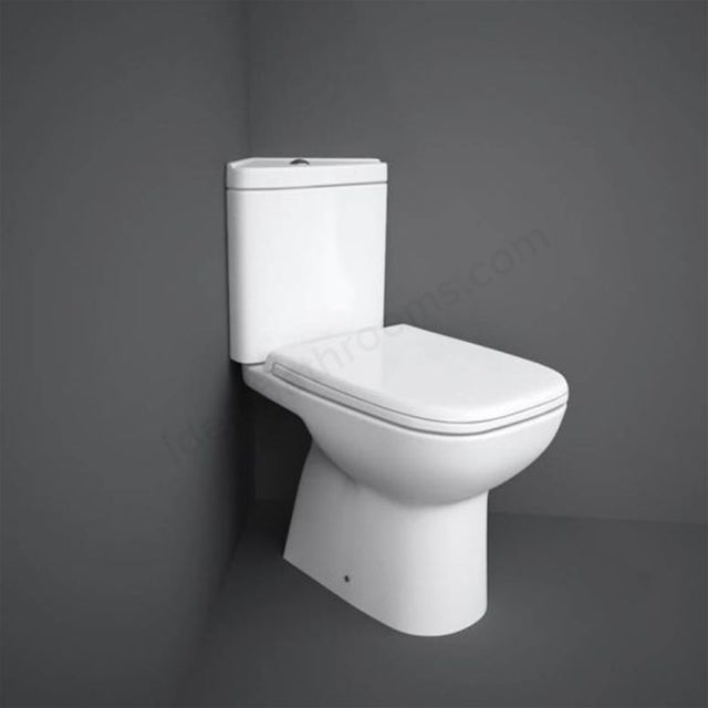 RAK Ceramics Origin Corner Close Coupled WC with Cistern - White | 25-Year Guarantee