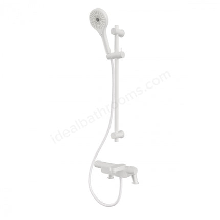 Aqualisa Midas 220 Bath Shower Mixer with Adjustable Head - Matt White