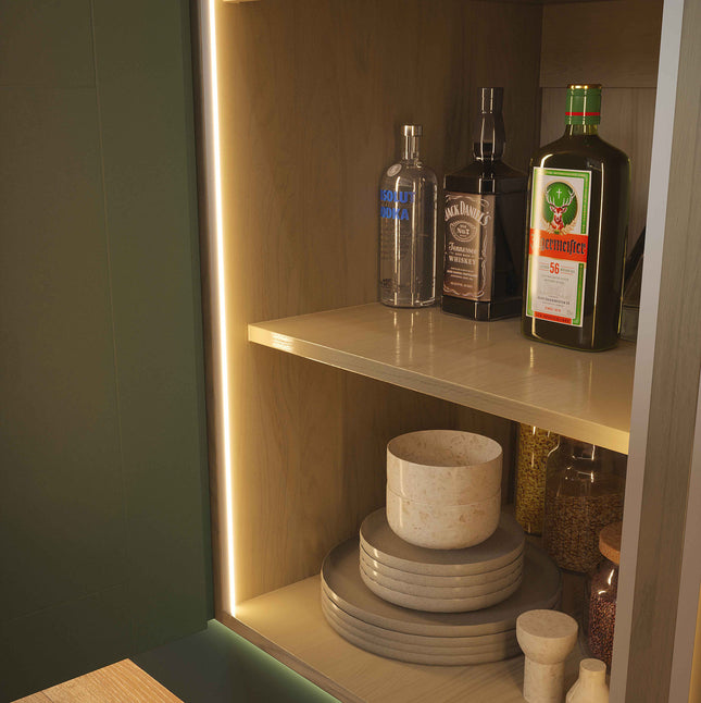 Modex Zenith Cut-Anywhere LED Strip - 2.5m Angled Profile 24V Warm/Natural White