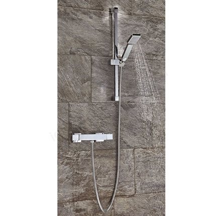 Scudo Lunar Square Exposed Shower Valve - Brass/ Chrome