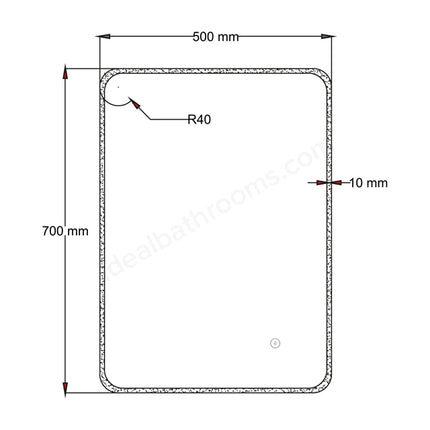 Scudo Vivid 700mm x 500mm LED Mirror