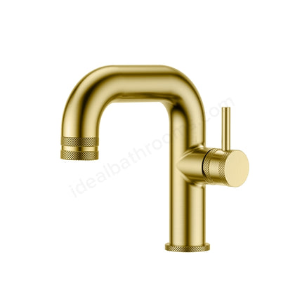 Core Deck Mounted Side Lever 1 Handle Mono Basin - Brushed Brass