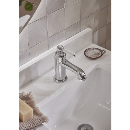 Tavistock Lansdown Mono Basin Mixer Tap - Single Lever with Click Waste - 2 Finishes