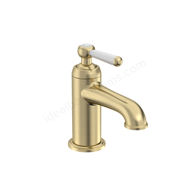 Tavistock Lansdown Mono Basin Mixer Tap - Single Lever with Click Waste - 2 Finishes Brushed Brass