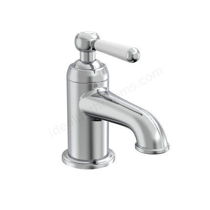 Tavistock Lansdown Mini Mono Basin Mixer Tap - Single Lever with Click Waste - 2 Finishes Chrome