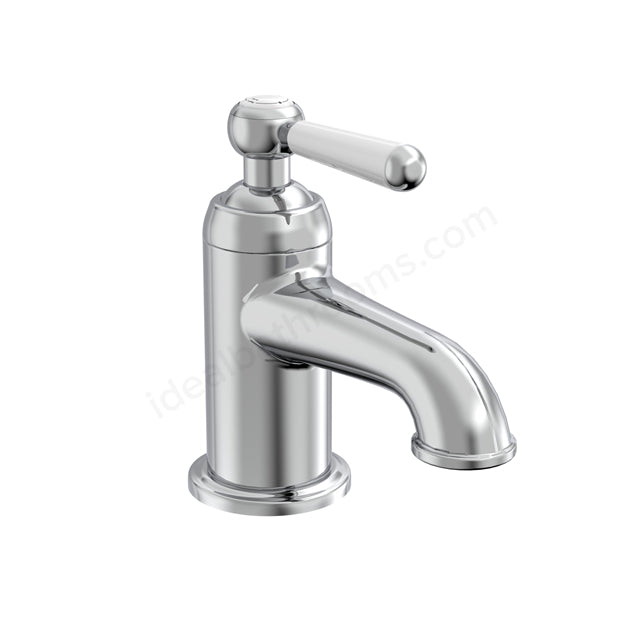 Tavistock Lansdown Mini Mono Basin Mixer Tap - Single Lever with Click Waste - 2 Finishes Chrome