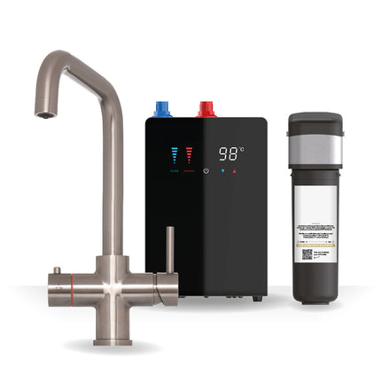 Brewmaster 4-in-1 Square Neck Boiling Water Tap with Digital Tank