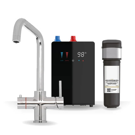Brewmaster 4-in-1 Square Neck Boiling Water Tap with Digital Tank