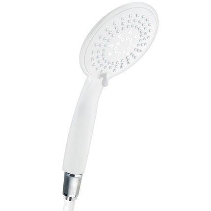 Euroshowers SilverJet Shower Head | 3-Spray | Rub Clean Jets | Black, White & Chrome | ½" BSP
