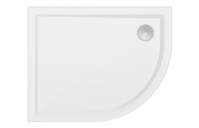 Ambience 40mm Low Profile Offset Quadrant Shower Tray & Waste | White | Left & Right Hand