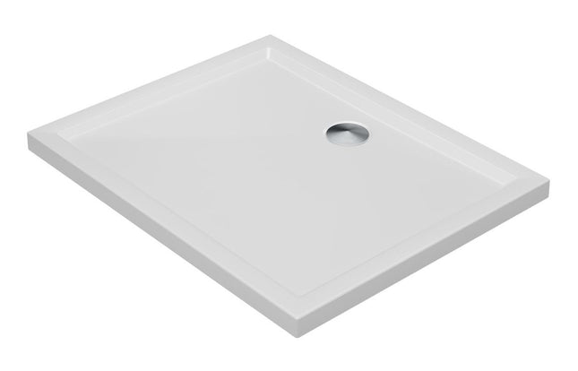 Ambience 40mm Low Profile Rectangular Shower Tray & Waste | White | 10 Widths